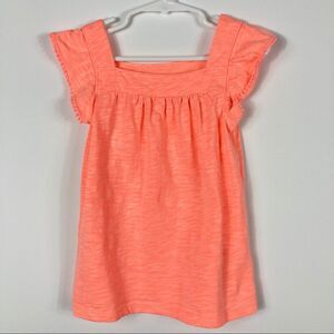 Carter's Orange Cap Sleeve Tee Girl's Size 4/5